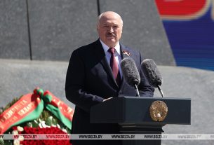 Выступление Президента Беларуси на церемонии возложения венков по случаю 77-й годовщины Великой Победы