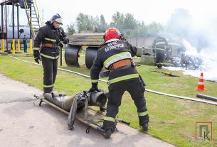Фоторепортаж: Огонь, вода... В Поставах отметили 170-летие пожарной службы