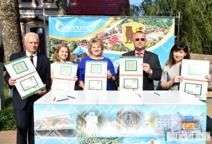 В Городке прошла церемония гашения марки в честь Дня белорусской письменности