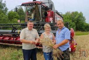 В минувшие выходные в ОАО «Камайский-агро» начали уборку озимой пшеницы сорта «амелия»