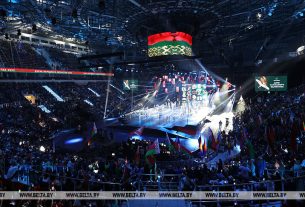 Фоторепортаж: Торжественное мероприятие, посвященное Дню народного единства на "Минск-арене"