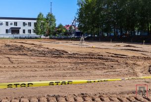 На этой неделе началась реконструкция стадиона СШ №1 в Поставах
