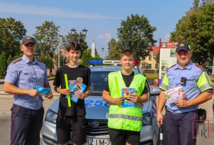 Сотрудники ГАИ Поставщины напомнили водителям и пешеходам о безопасности на дорогах