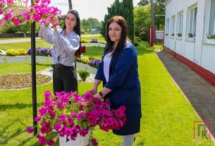 Композиционное оформление клумб у Поставского района газоснабжения обновляют практически каждый год