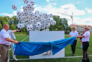 Сегодня в Поставах прошло торжественное открытие  обновленного городского стадиона