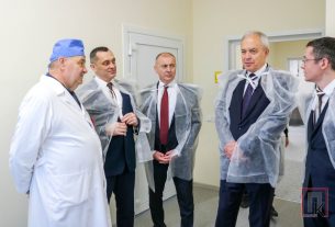 Игорь Сергеенко, Александр Субботин и Владимир Юргевич с рабочим визитом посещают Поставы