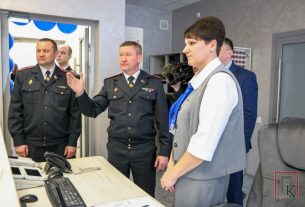 В Поставах открыли обновленный пункт централизованного наблюдения Поставского отделения Департамента охраны