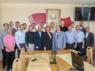 В райисполкоме чествовали героев волейбольной команды «Атлант» В райисполкоме чествовали героев волейбольной команды «Атлант»