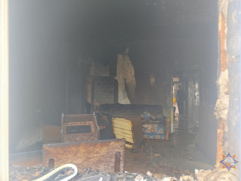 На пожаре в Поставском районе погиб пенсионер