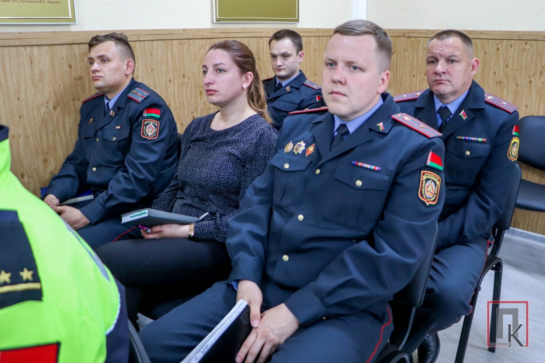Поставский РОВД посетили начальник ГУ ГАИ МОБ МВД Республики Беларусь Виктор Ротченков