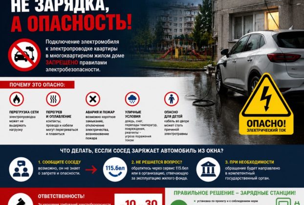 Зарядка электромобиля из окна квартиры: почему это опасно и запрещено Зарядка электромобиля из окна квартиры: почему это опасно и запрещено